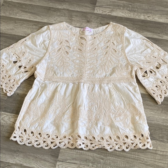 💛 Elegant Cream Lace Women's Top - Picture 1 of 1